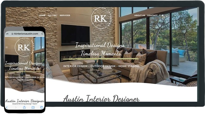 RK Interiors website from the Be Visible portfolio