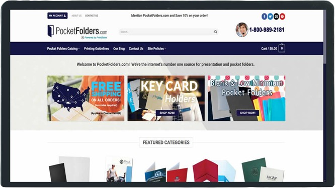 PocketFolders.com website from the Be Visible portfolio